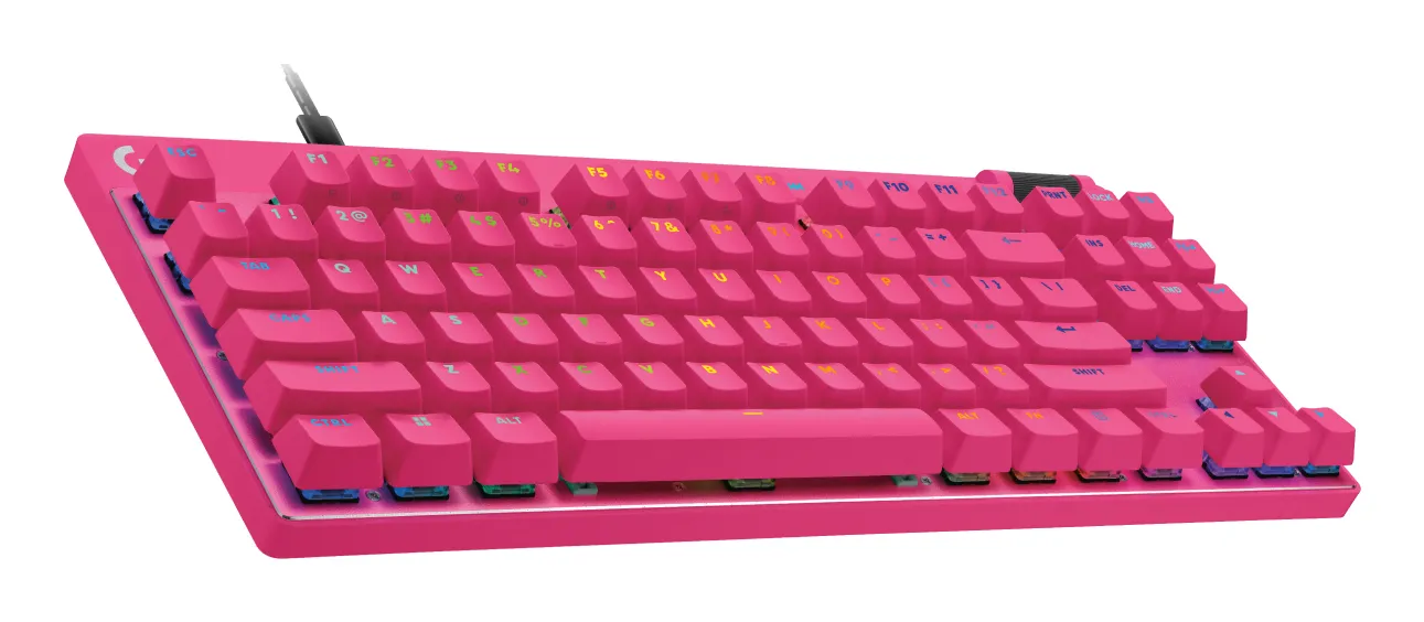Logitech Pro X TKL Rapid -pelin&auml;pp&auml;imist&ouml;, pinkki