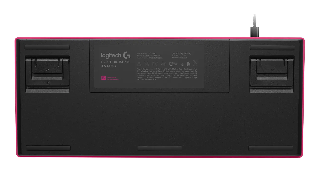 Logitech PRO X TKL RAPID mekaniskt speltangentbord, Magnetic Analog, rosa