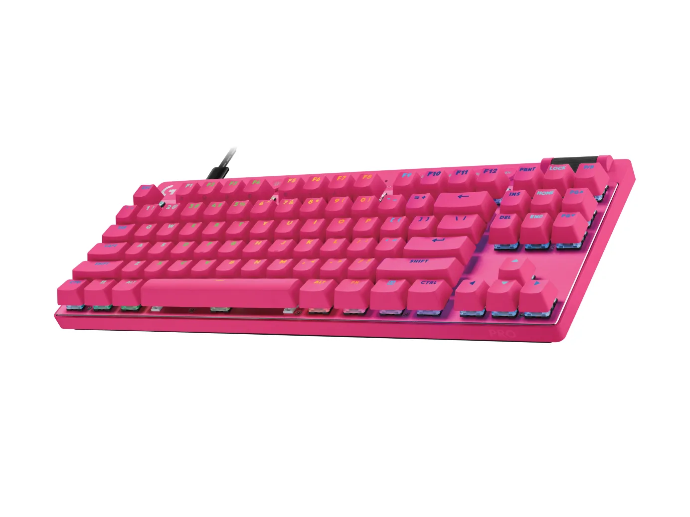 Logitech PRO X TKL RAPID mekaniskt speltangentbord, Magnetic Analog, rosa