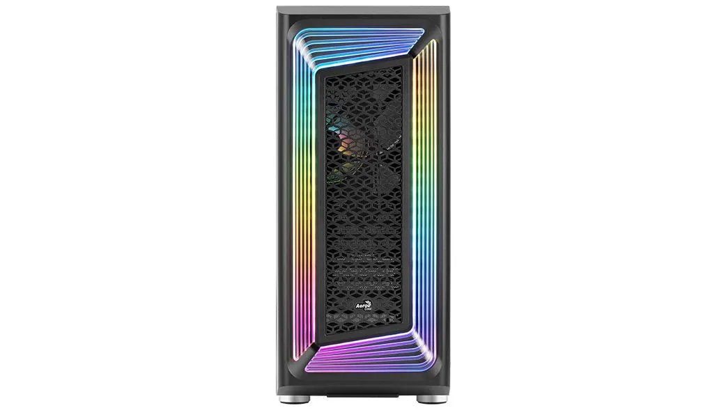 AeroCool Interstellar Midi-Tower Case with window and RGB lighting, Black