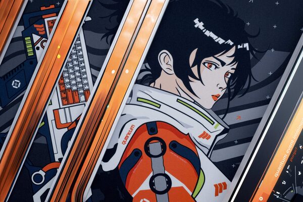 Mighty Setup Armory Girl gaming musmatta, 900x400 mm, orange