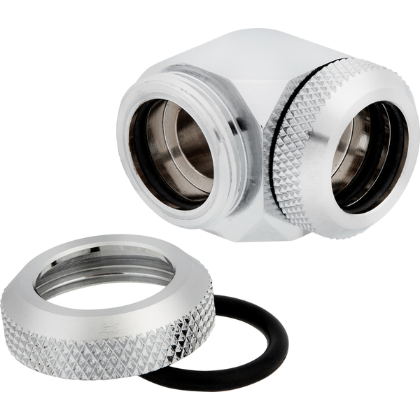 Corsair Fitting (hard tube),XF Hardline 2-pack (90&deg; Angled 14mm OD compression_ chrome)