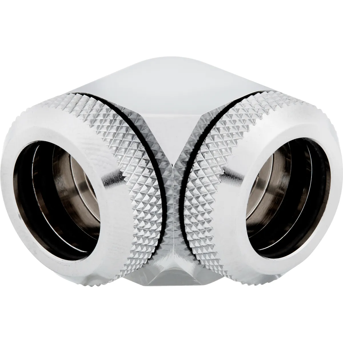 Corsair Fitting (hard tube),XF Hardline 2-pack (90&deg; Angled 14mm OD compression_ chrome)