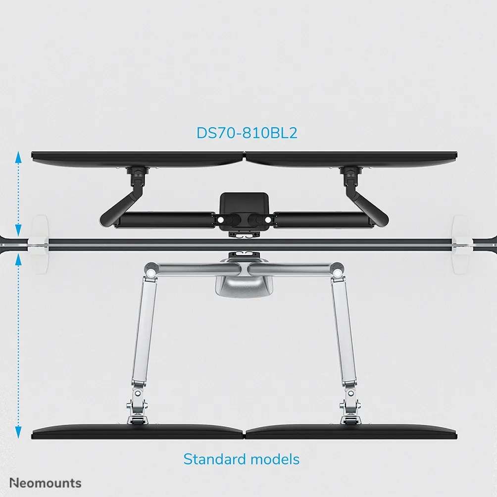Neomounts by Newstar DS70-810BL2, skrivbordsf&auml;ste, 32&quot;, 9kg, svart