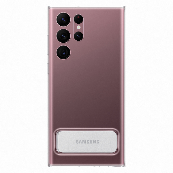 Samsung Galaxy S22 Ultra Clear Standing Cover -suojakuori, L&auml;pin&auml;kyv&auml;