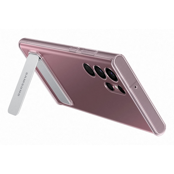 Samsung Galaxy S22 Ultra Clear Standing Cover -suojakuori, L&auml;pin&auml;kyv&auml;