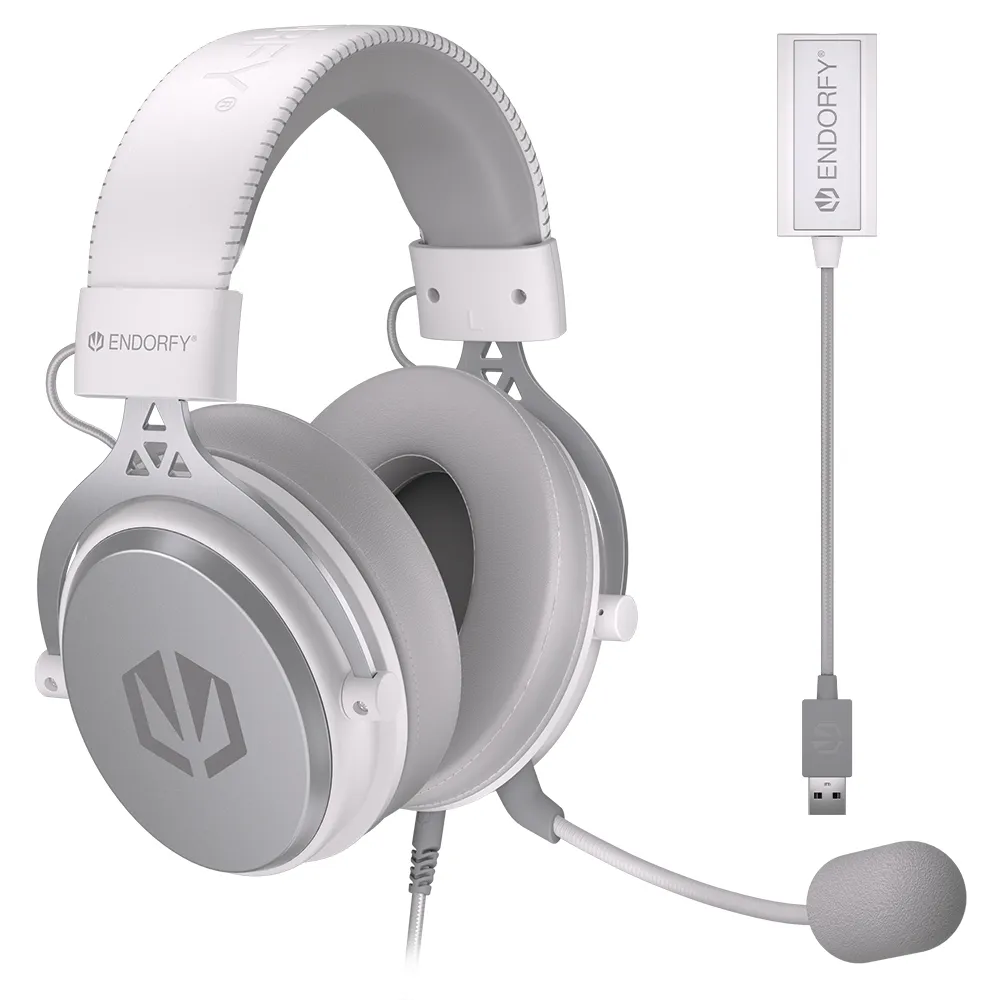 Endorfy VIRO Plus USB - spelheadset, vit