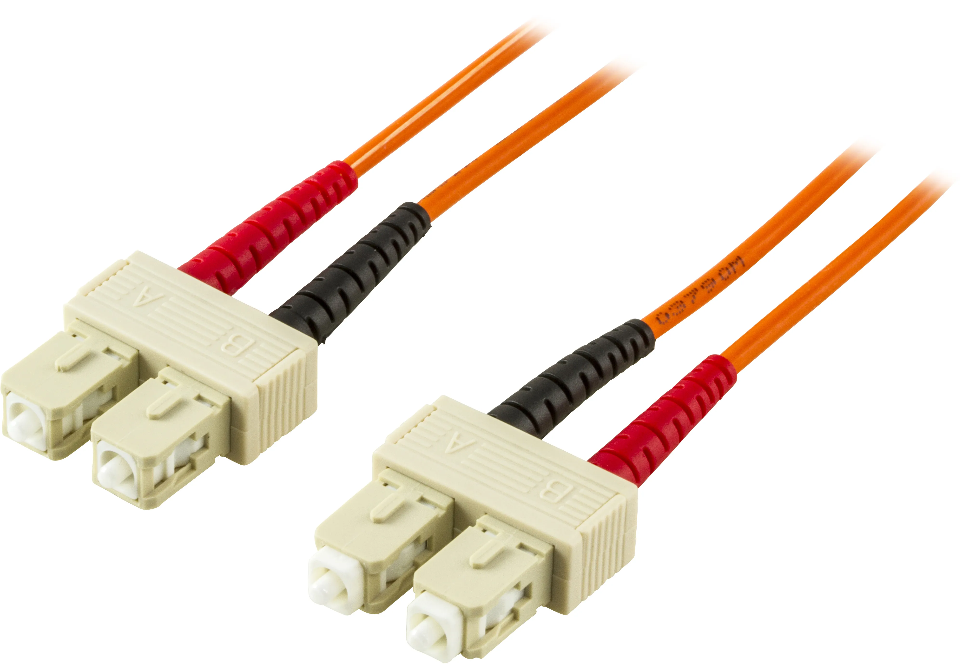 DELTACO kuitukaapeli SC - SC, duplex, multimode 0,5m