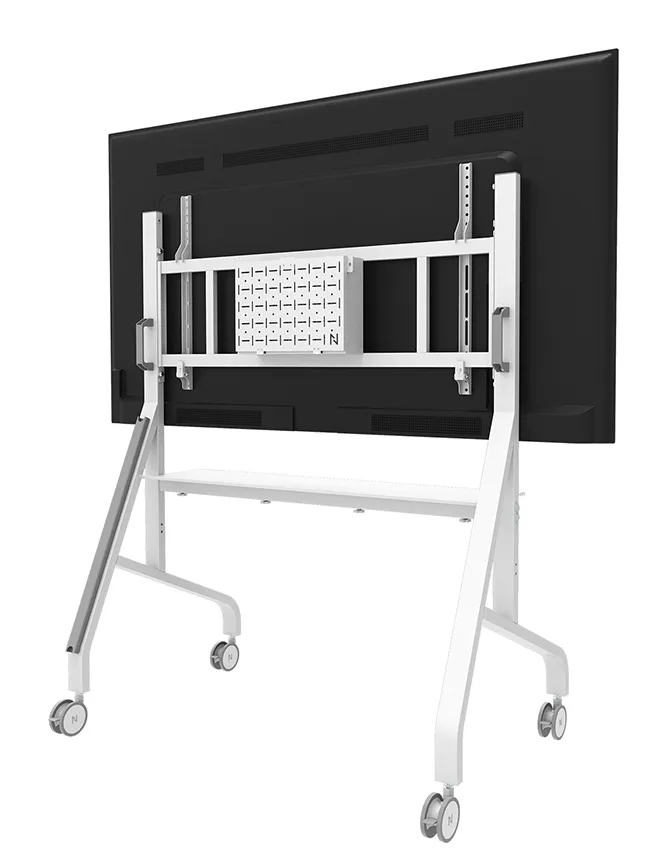 Neomounts MOVE Go XL FL50-575WH1 Mobile Floor Stand 65-115" Height Adjustable White