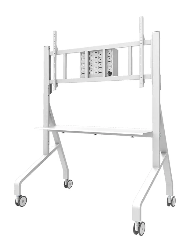 Neomounts MOVE Go XL FL50-575WH1 Mobile Floor Stand 65-115" Height Adjustable White