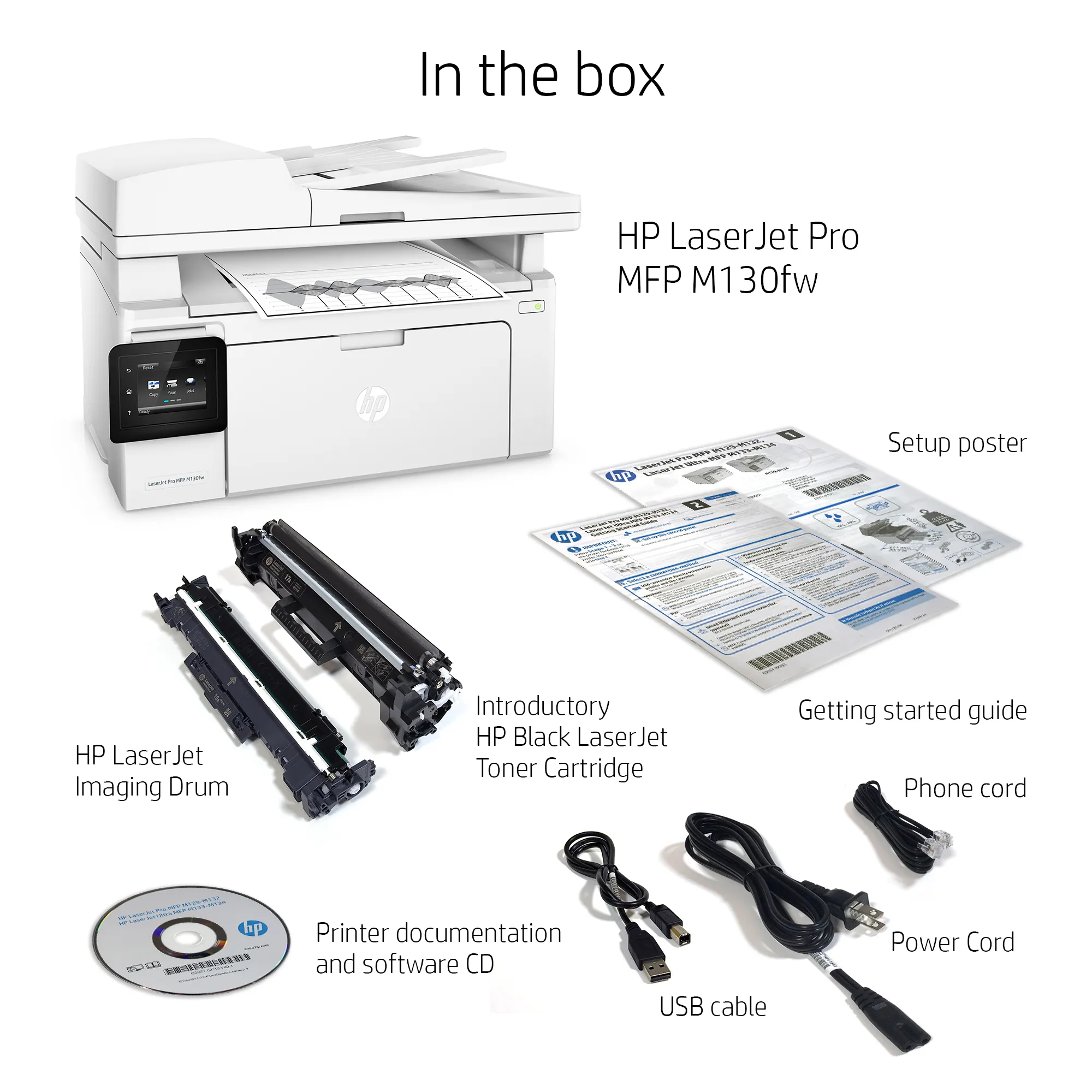 HP LaserJet Pro M130fw LAN/Wi-Fi, A4 - mono laser printer