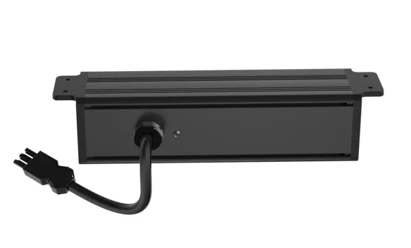 Deltaco Office - Under-desk Outlet angled, 3 outlet, black