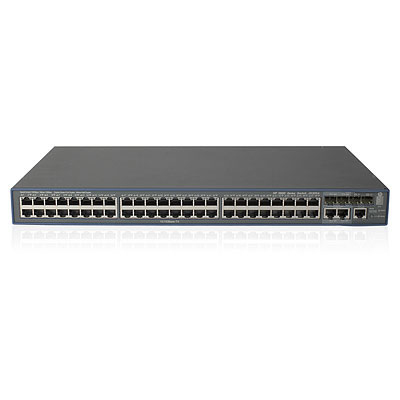 HP 3600-48 v2 SI Switch - Kytkin - L4 - Hallinnoitu - 48 x 10/100 + 4 x Gigabit SFP + 2 x jaettu 10/100/1000 - r&auml;kkiin asennettava