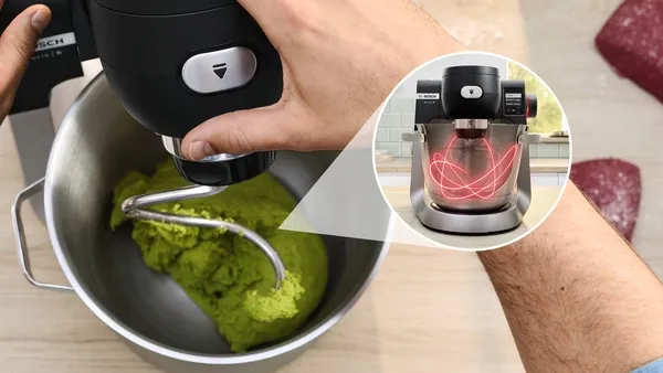 Bosch MUMS6ZS13D food processor (black/stainless steel, 1,600 watts, series 6, integrated scale, timer)