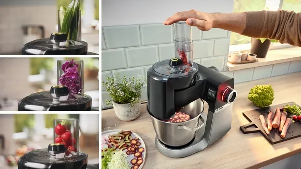 Bosch MUMS6ZS13D food processor (black/stainless steel, 1,600 watts, series 6, integrated scale, timer)