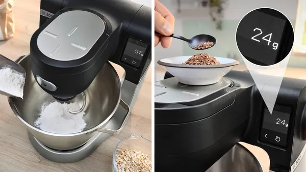 Bosch MUMS6ZS13D food processor (black/stainless steel, 1,600 watts, series 6, integrated scale, timer)