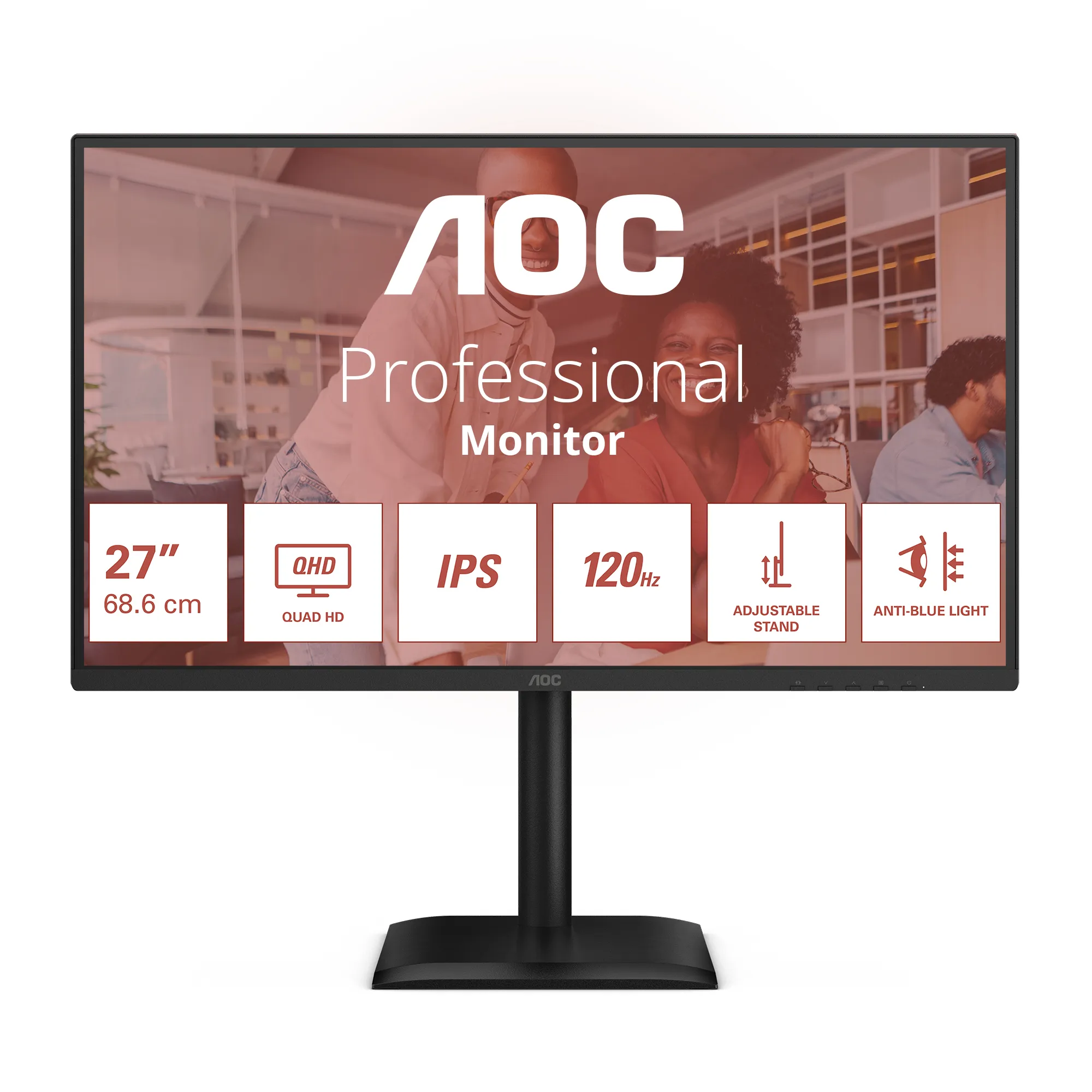 AOC Q27E4U 27inch WQHD IPS 120Hz 4ms 350cd/m2 HDMI2.0 DP USB3.2 HUB USB Pivot Speakers