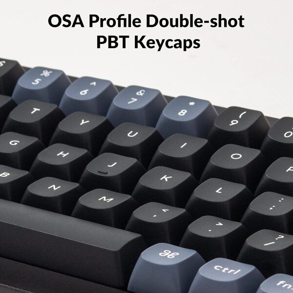 Keychron Q7 70% -mekaaninen pelin&auml;pp&auml;imist&ouml;, Gateron G Pro Red, Carbon Black