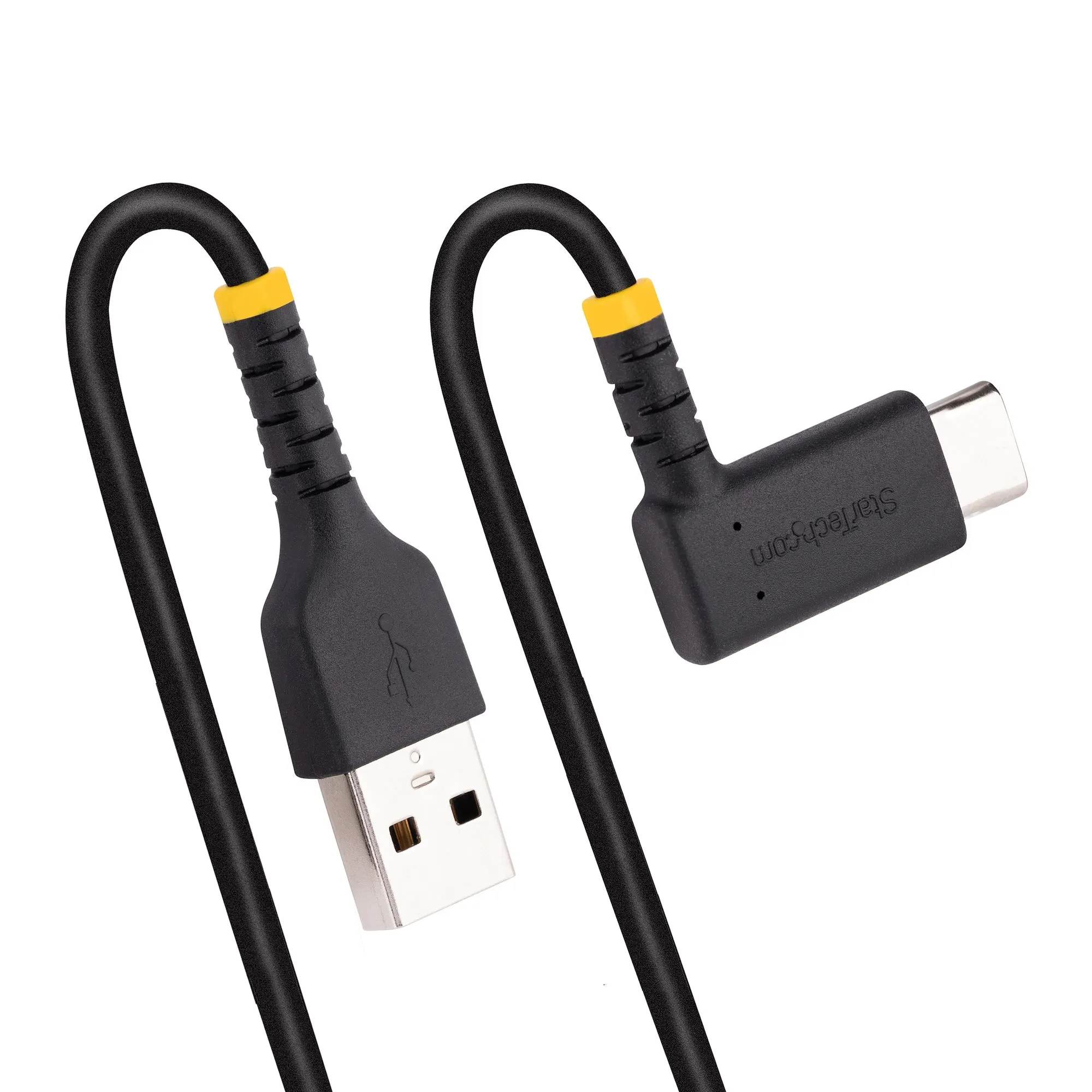 USB-A TO USB-C CHARGING CABLE - 2M RIGHT ANGLE USB-C USBC CABLE