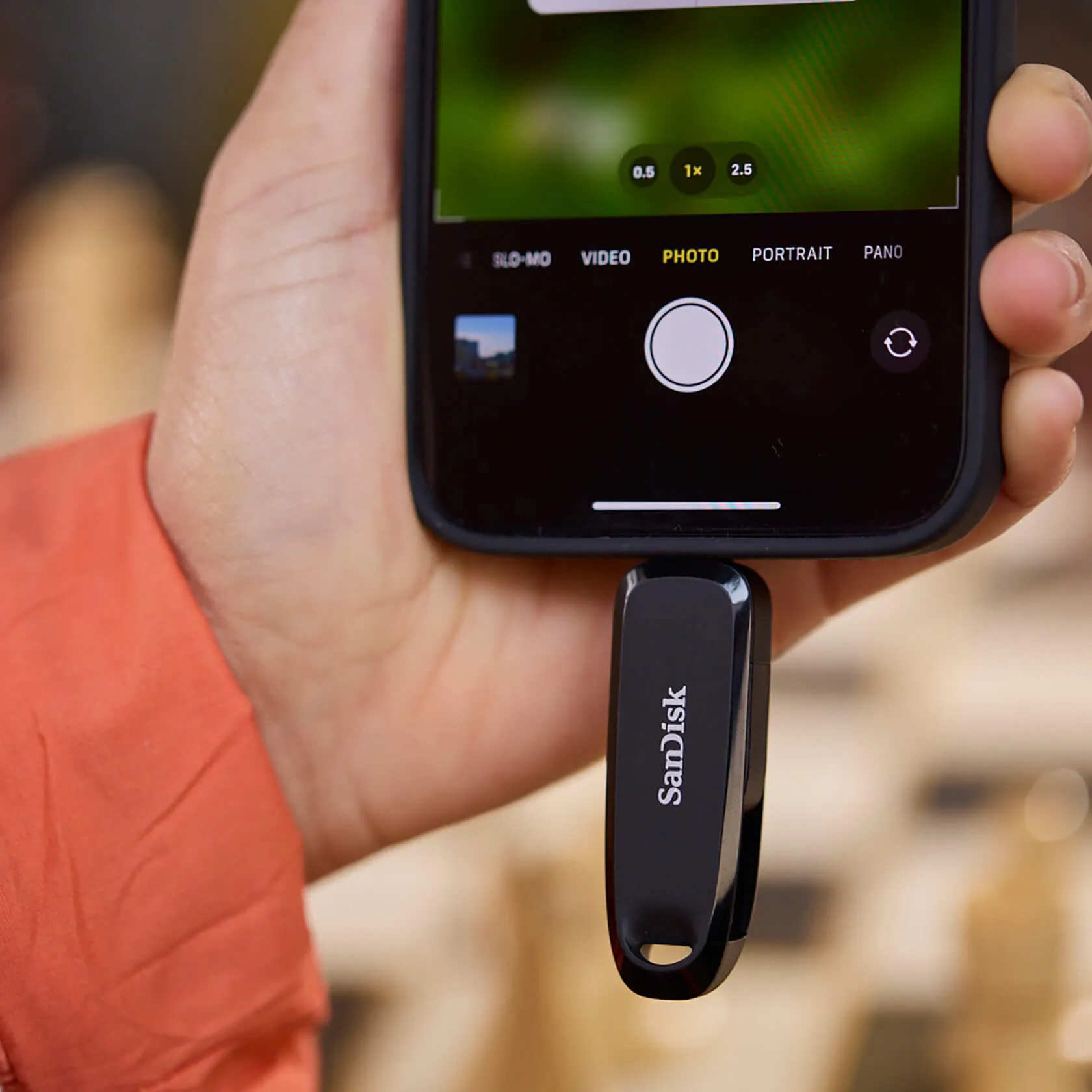 SanDisk Phone Drive, USB-C, Android, 512 GB - USB-minne, svart