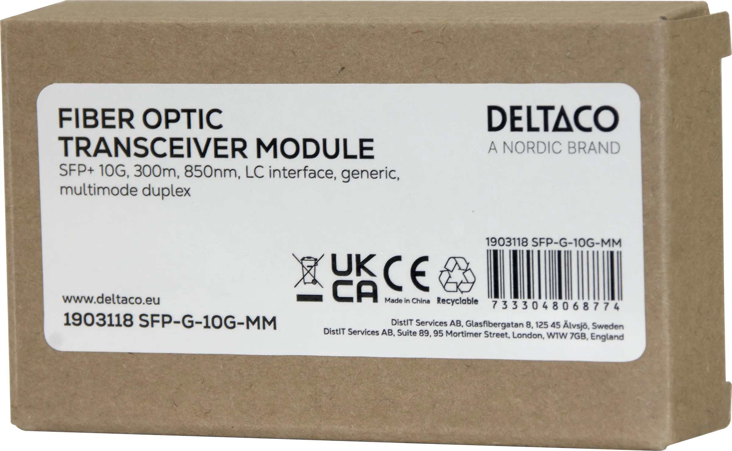 Deltaco OM3 LC-LC 300m fiberkabel