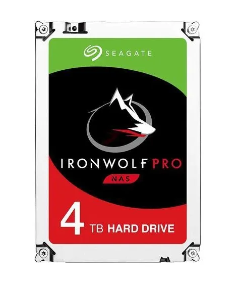 Seagate IronWolf Pro 3.5", 4 TB, 7200 RPM, 256 MB, 300 WRL - hårddisk (NAS)