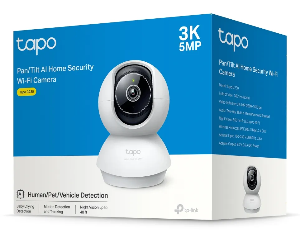 TP-Link Tapo C230 Pan/Tilt AI Home Security Wi-Fi - surveillance camera