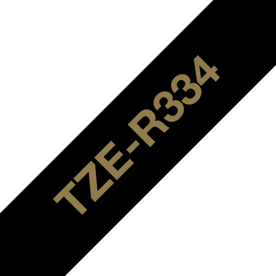 12 mm gold on black satin ribbon (4 meter)