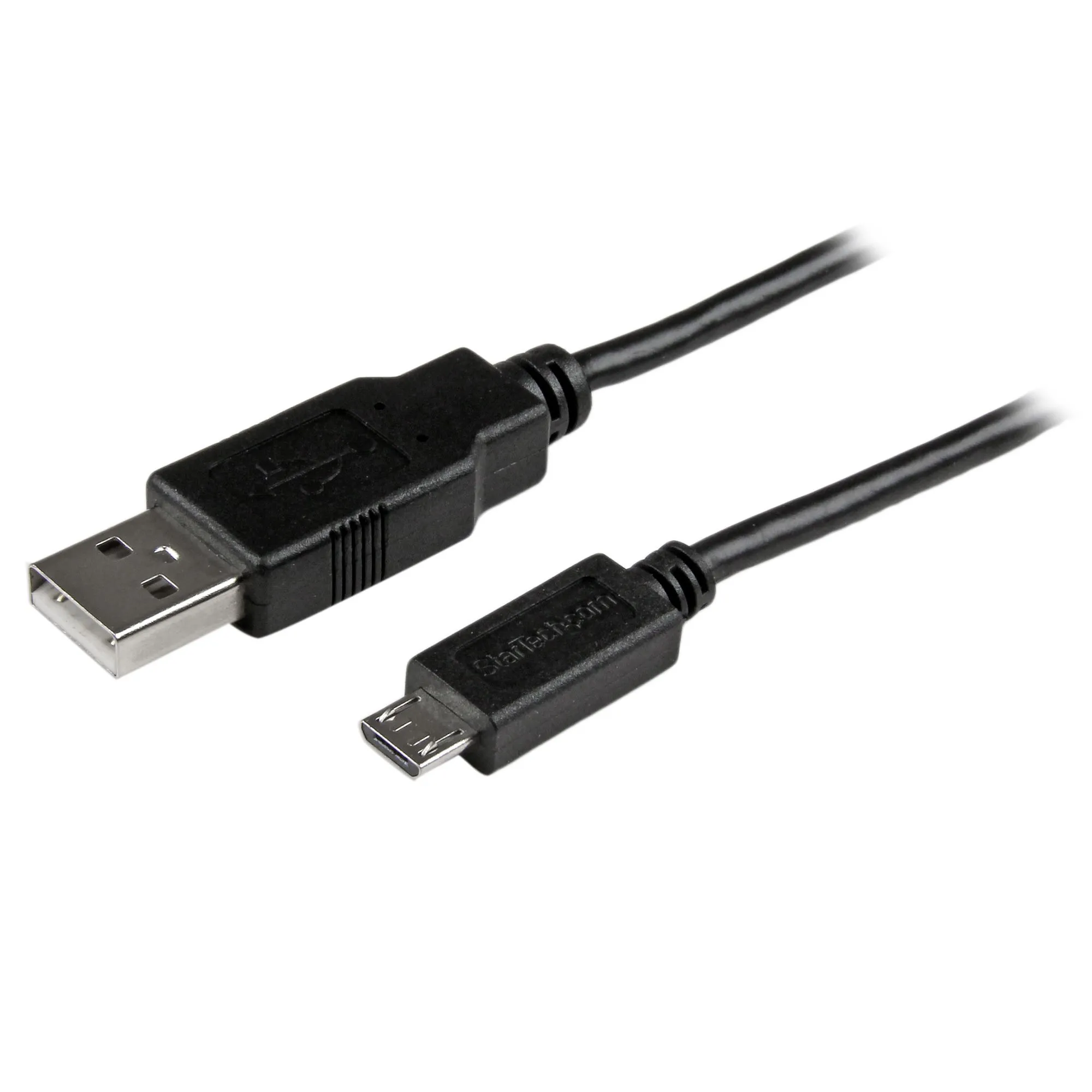Startech Slim USB-A - Micro-USB B - cable, 1 m, Black