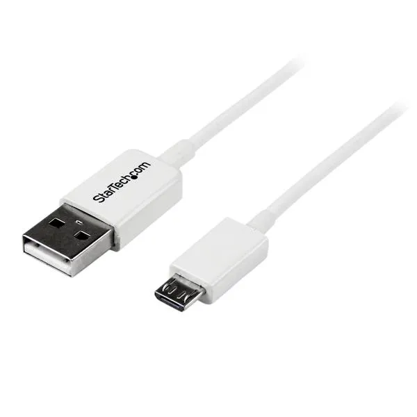 Startech  USB-A - Micro-USB B - cable, 2m, White