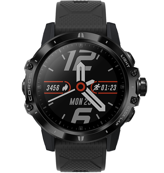 Coros Vertix Dark Rock - sports watch, Black