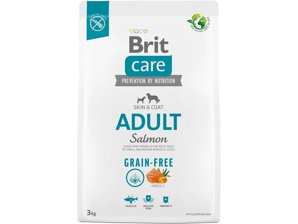 Brit Care Grain-free Adult Salmon &amp; Potato, Dry food for dogs, 3kg