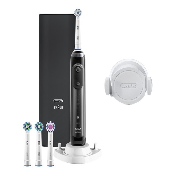 BRAUN S&Auml;HK&Ouml;HAMMASHARJA ORAL-B GENIUS 10100S musta. 15% tehokkaampi Genius. &Auml;yk&auml;s harjausj&auml;rjestelm&auml; Gum Guard -teknologialla, joka auttaa harjaamaan hammasl&auml;&auml;ri