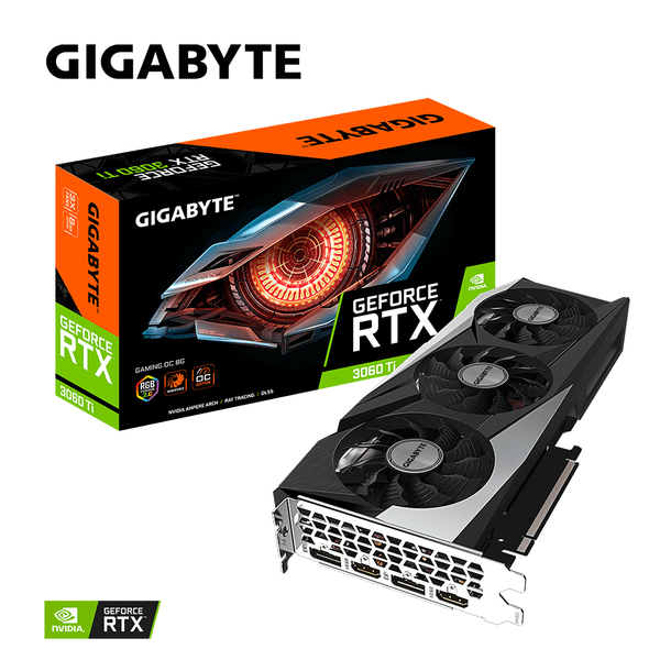 Gigabyte GeForce RTX 3060 Ti Gaming OC V2 8 Gt -n&auml;yt&ouml;nohjain