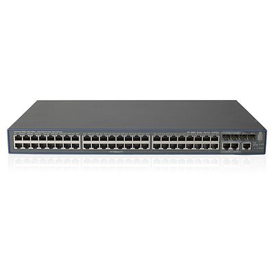HP 3600-48 v2 SI Switch - Kytkin - L4 - Hallinnoitu - 48 x 10/100 + 4 x Gigabit SFP + 2 x jaettu 10/100/1000 - r&auml;kkiin asennettava