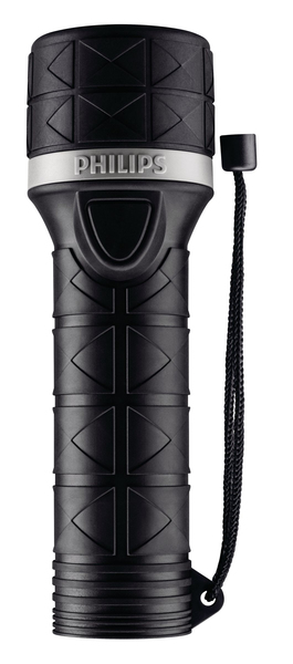 PHILIPS RUBBER LED FLASHLIGHTS BLK 0.5W