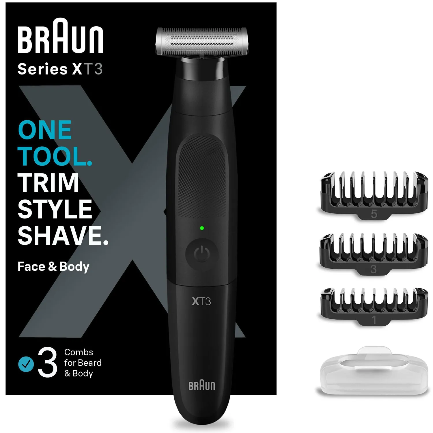 Braun Series X XT3100 - beard trimmer + 3 combs
