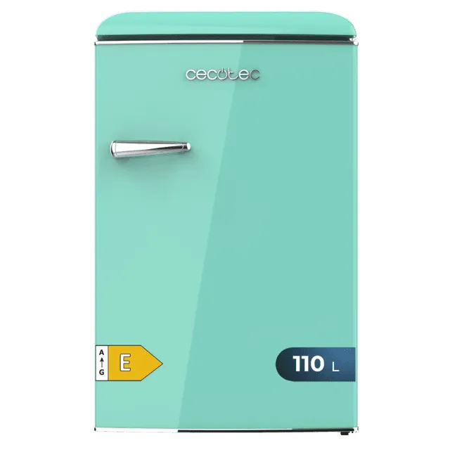 CECOTEC Bolero CoolMarket TT Origin 110 Frist&aring;ende kylsk&aring;p med frysfack, 110 liter, gr&ouml;n, klass E
