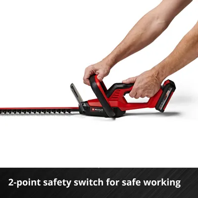 EINHELL GC-CH  ／40 Li Solo 18 V akkuk&auml;ytt&ouml;inen pensasleikkuri, musta/punainen, ilman akkua
