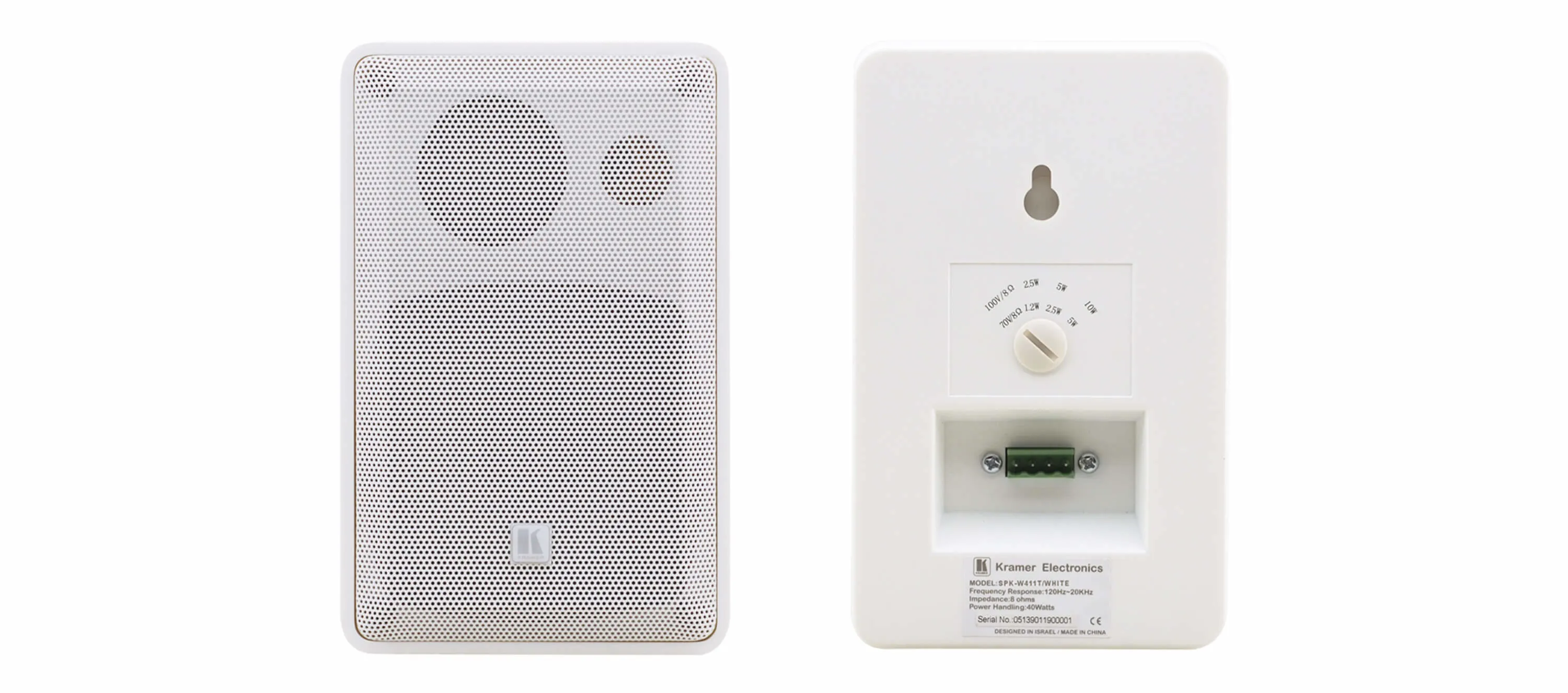 KRAMER GALIL-4-O(PAIR)/WHITE 4" ON-WALL 2-WAY SPEAKERS