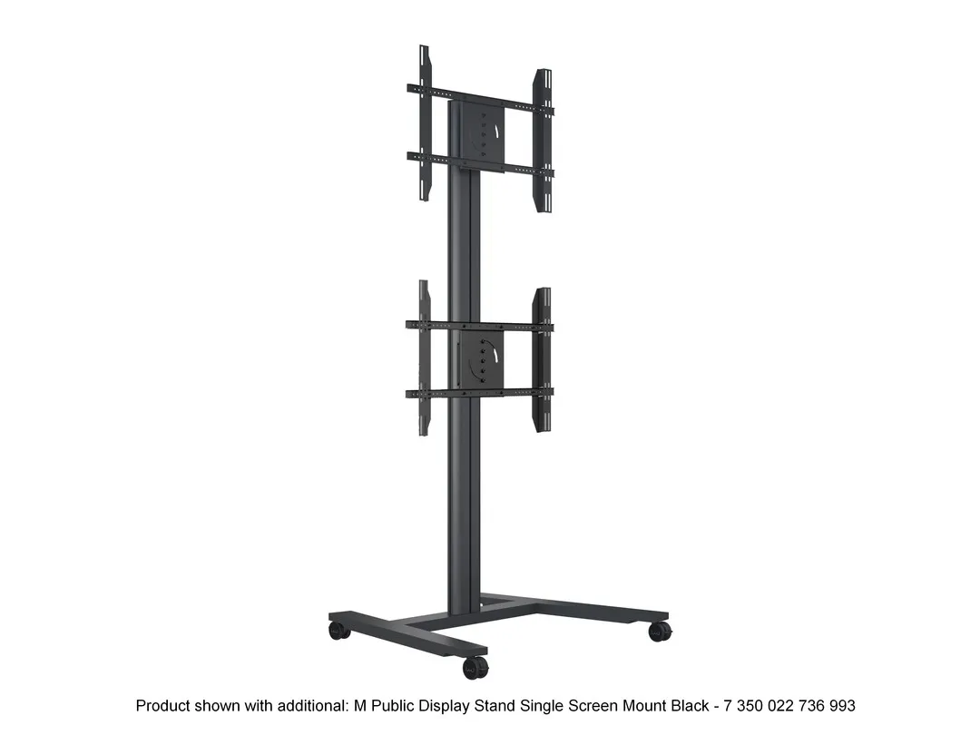 Multibrackets M Public Display Stand Single Screen Mount - Asennuskomponentti ( teline ) tuotteelle plasma / LCD / TV - ter&auml;s - musta - lattiajalustaan asennett