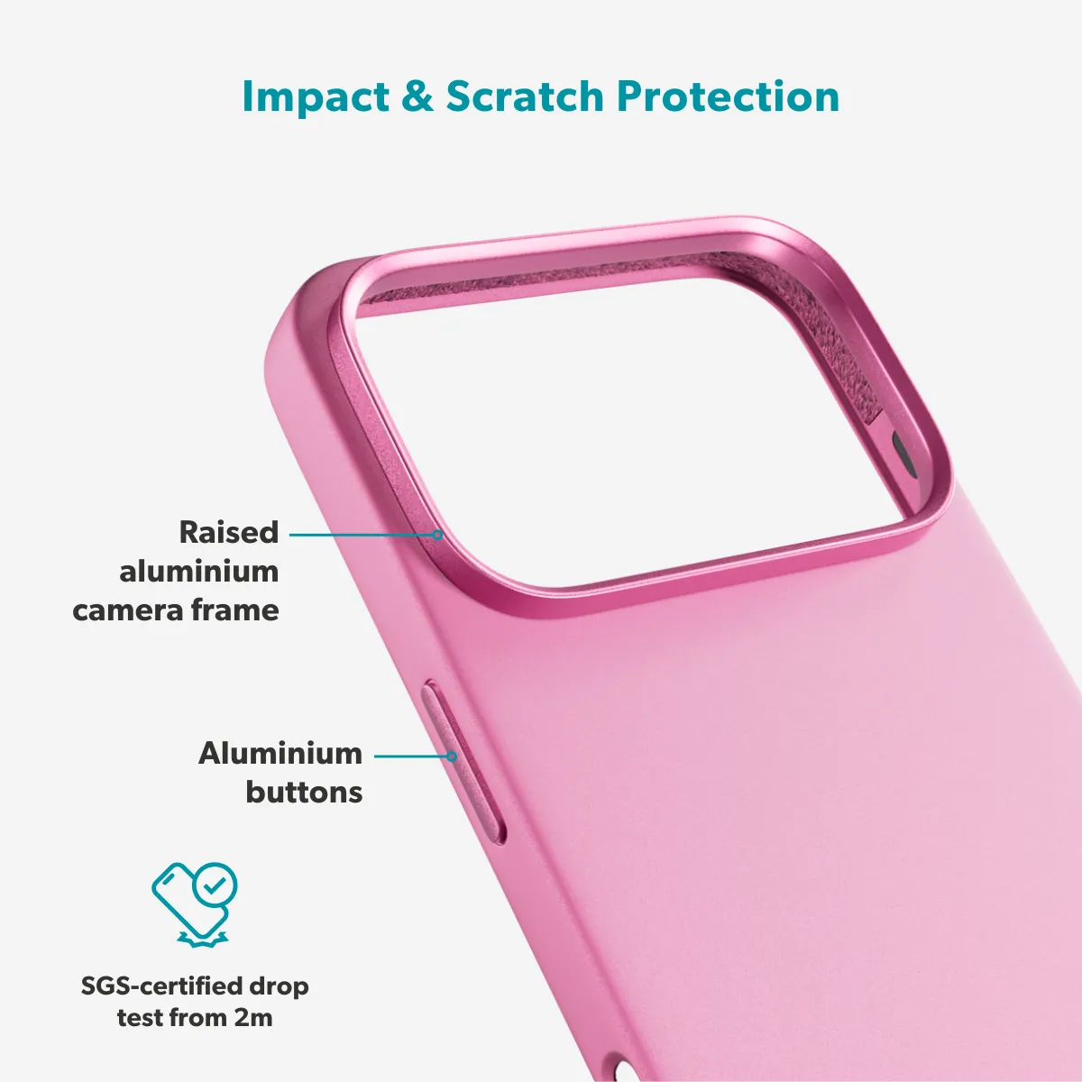 Epico Silicone Pro Mag+ Case iPhone 17 Pro Max Qi2  &amp;  MagSafe Yhteensopiva, vaaleanpunainen