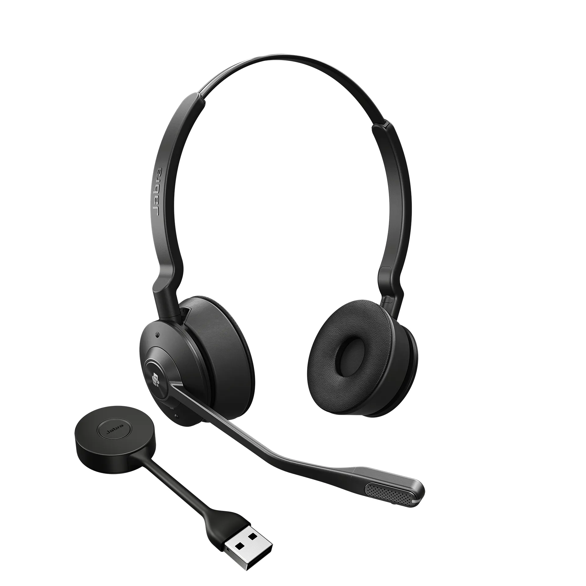 Jabra Engage 55 MS -langaton stereokuulokemikrofoni + USB-A-sovitin, musta
