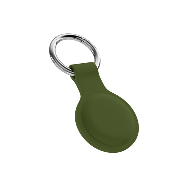 Epico Silicone Full Back Case | AirTag (1.-2. gen) | Khaki | Robust Metal Ring