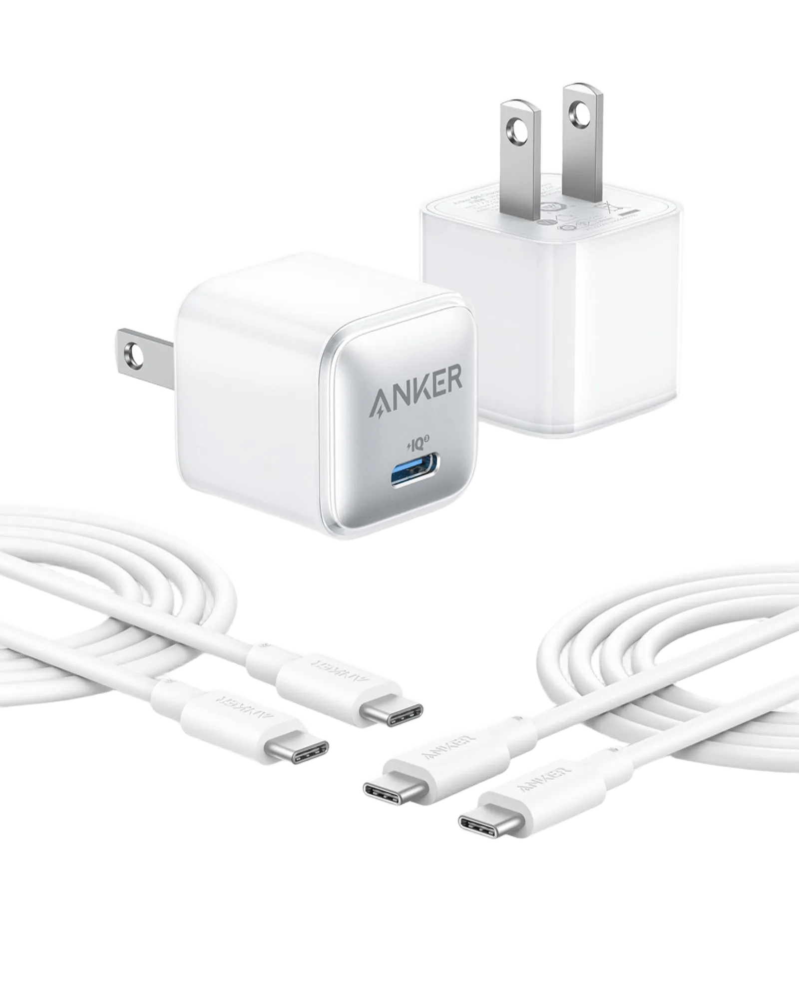Anker 511 Nano Pro 20W - charger, White, 2x1.8m USB-C
