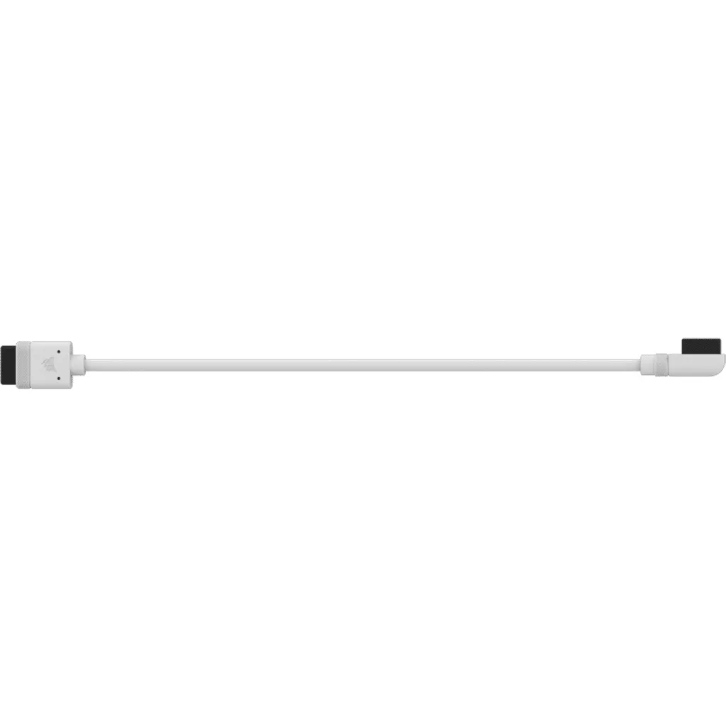 Corsair iCUE LINK slim cable, 200mm, 90 angled (white, 2 pieces) - cable, white