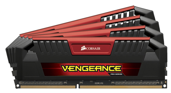 Corsair 32GB (4x8GB) Vengeance Pro, DDR3 1600MHz - punainen