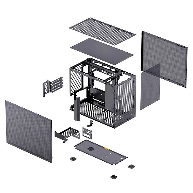 JONSBO D32 PRO MESH Mini-Tower Case with window, Black