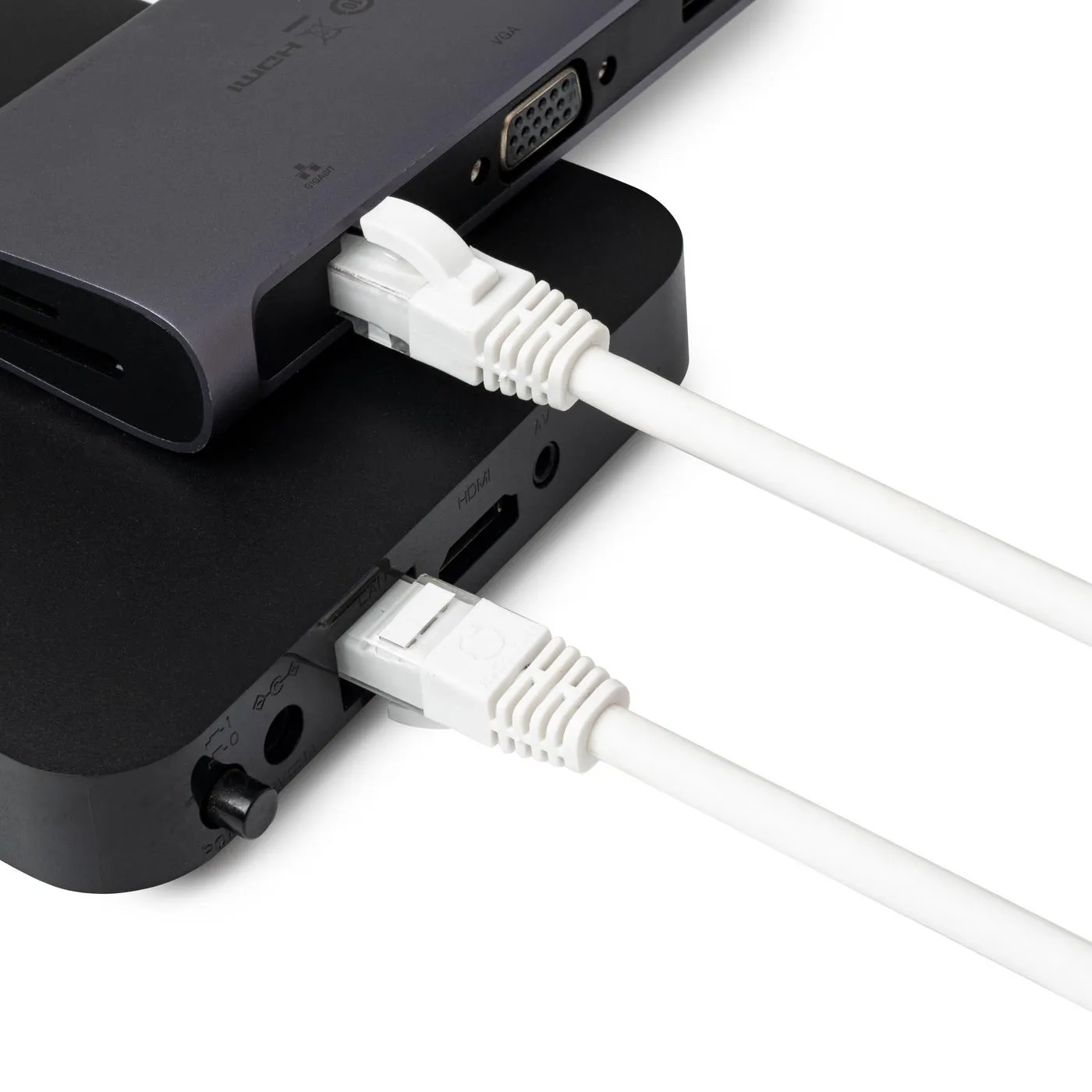 MicroConnect CAT6A UTP RJ45 1m n&auml;tverkskabel, vit