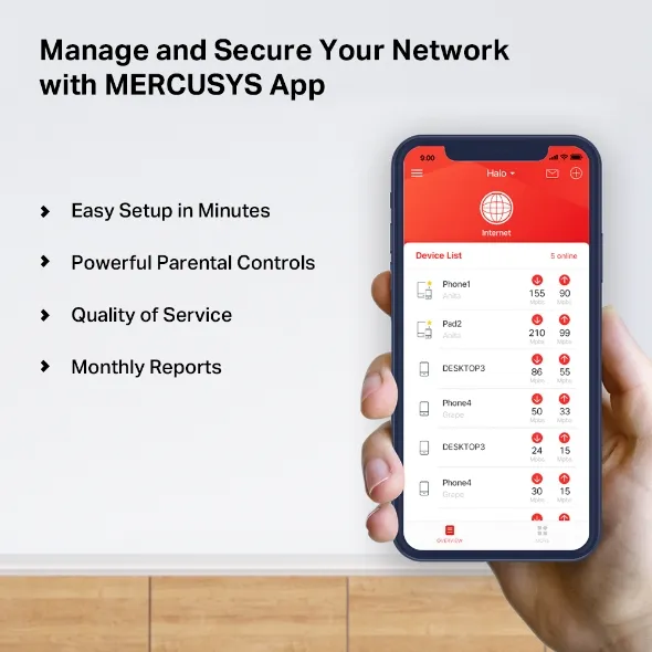 Mercusys AC1900 Whole Home Mesh Wi-Fi System Dual-Band, Wi-Fi 5 - Mesh-system, 3-pack